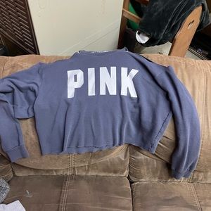 Indigo VS Pink Cropped Sweatshirt